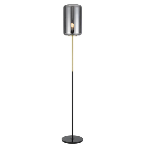 KOROVA FLOOR LAMP 25wE27max H:1520 D:210 BRASS MATT/BLACK MARBLE/SMOKE