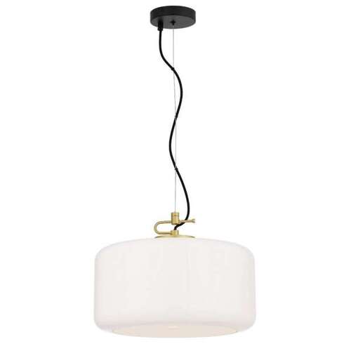 KOROVA LARGE PENDANT 25wE27max D:400 H:200 cab:2m BRASS MATT/OPAL