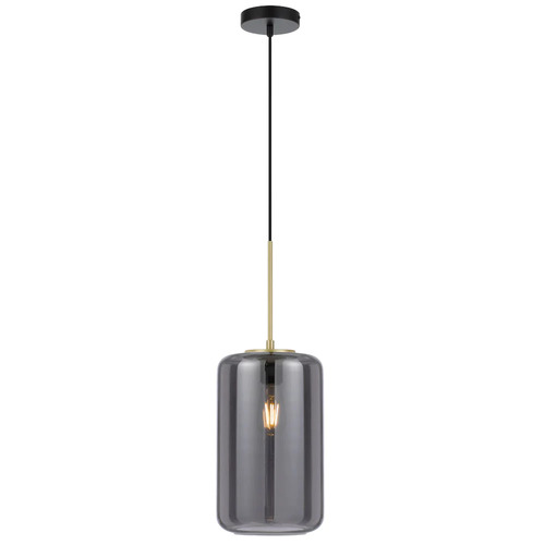 KOROVA MEDIUM PENDANT 25wE27max D:210 H:340 cab:2m BRASS MATT/SMOKE