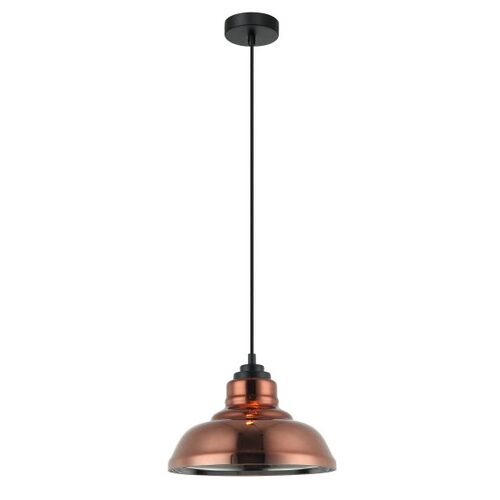 PENDANT ES Copper Coloured Glass Dome OD280mm