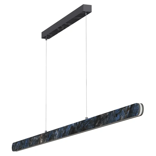Lanner 1500mm Marble Linear LED Pendant Clear Cord 36W Tri Colour Non Dimmable Blue/ White Crafted Marble 2M Drop IP20