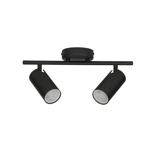 SPOT 2 x GU10 Two Head ADJ BLK IP20 RND BASE L330mm x H110mm Barrel OD55mm