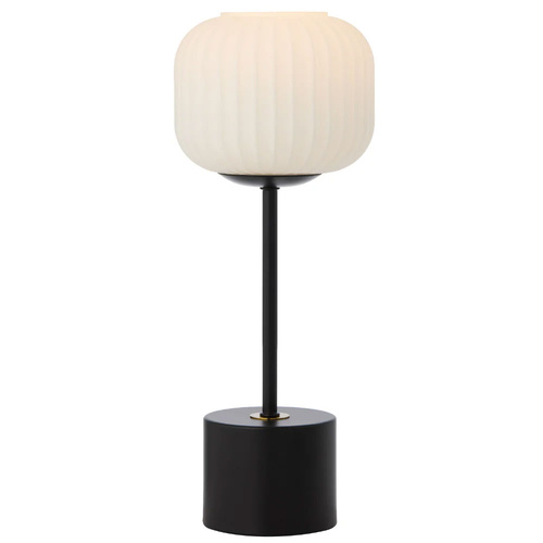 LIAM TOUCH TABLE LAMP 5wE14 3000K D150 H380 NON--DIM BLACK/OPAL MATT