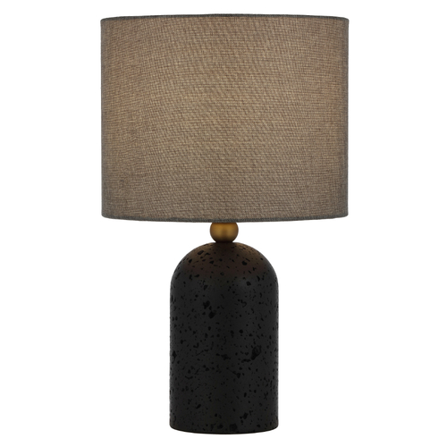 LIVIA TABLE LAMP 25wE27max D:250 H:420 inline swth BLACK TRAVERTNE/DARK ANT BRAS/ DGREY