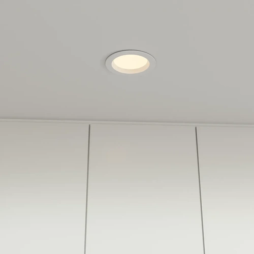 Lory Premium All Aluminium Recessed Face Downlight F&P 90mm Cutout 13w LED 1170lm Tri Colour Dimmable White