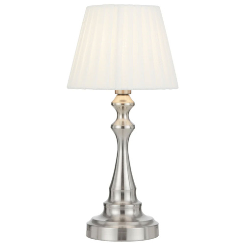LOREN TOUCH TABLE LAMP 5wE14 3000K D200 H412 NON-DIM NICKEL/ IVORY
