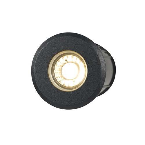 LUC 3w8~26v INGROUND LIGHT 280Lm 3000K 8~26volt D:52 H:82 BLACK IP65 45 degree Co:35