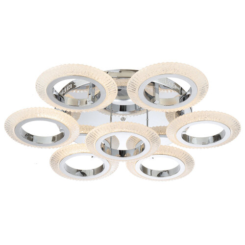 LUNA 7 RING LED CEILING LIGHT 7x11wLED 3CCT NON-DIM WALL D:850 SWTCH MEMORY / CHROME
