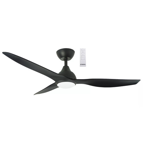 Avoca 1220mm 3 ABS Blade DC WIFI & Remote Control Ceiling Fan with Variable Dim 20w CCT LED Light Matt Black