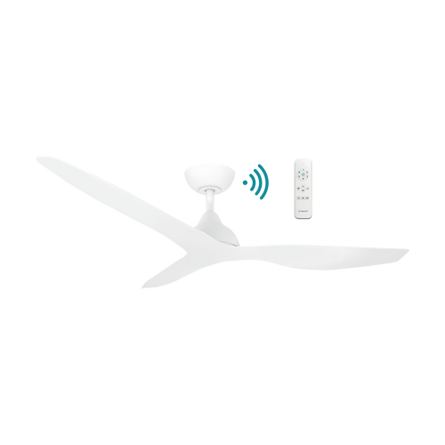 Avoca DC 1320mm 3 ABS Blade WIFI & Remote Control Ceiling Fan Only Matt White