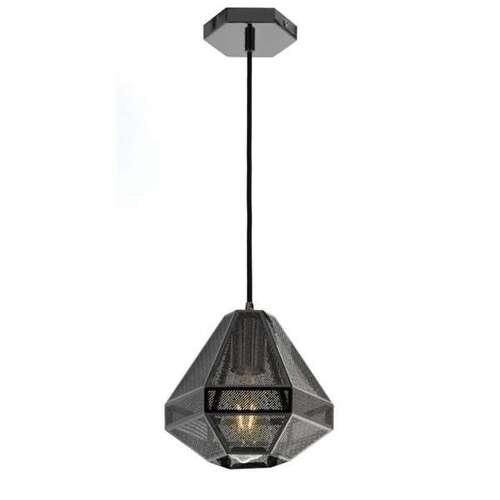 MAGNUS 20 PENDANT 25wE27max  D200 H185 GUNMETAL - BLK CLOTH cable1.5