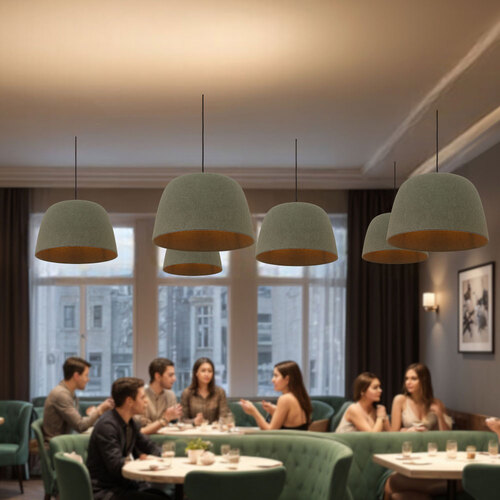 MALIN FELT PENDANT 25wE27max D430 H270 cab 2m GREEN FELT