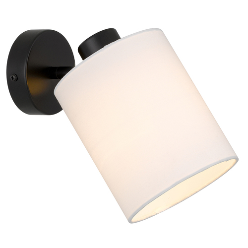 MALONE WALL LAMP 25wE27max D:125 H:150 BLACK/WHITE