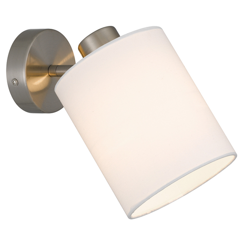 MALONE WALL LAMP 25wE27max D:125 H:150 NICKEL/WHITE