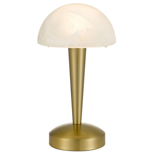 MANDEL TOUCH TABLE LAMP 5wE14 3000K D150 H265 NON-DIM ANT GOLD / ALABASTRO