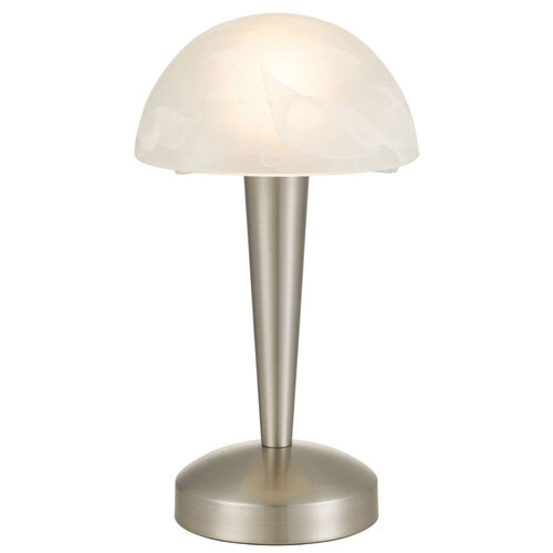 MANDEL TOUCH TABLE LAMP 5wE14 3000K D150 H265 NON-DIM NICKEL MATT/ ALABASTRO