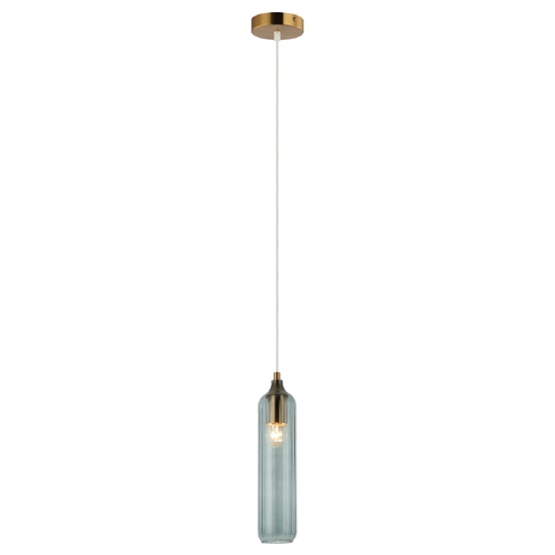 PENDANT ES Blue Glass CYLINDER OD80mm