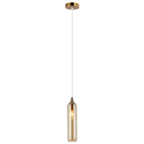 PENDANT ES Amber Glass CYLINDER OD80mm