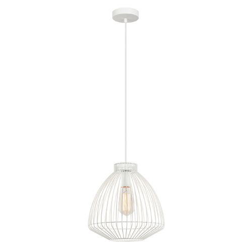 PENDANT ES OD300mm H285mm WH Cone (Concave) Wire Cage