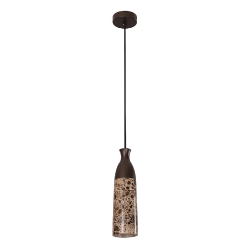 PENDANT ES Brown Marble w/Oil Rubbed Bronze Highlight CYLINDER OD90mm