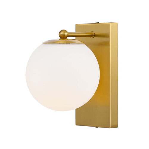 MARSTEN WALL BRACKET 1x25wE27 L:220 W:150 H:220 ANTI GOLD & OPAL MATT ROD:2*600+1*300