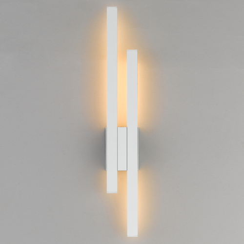 MASTO EXTERIOR WALL LAMP 2x8wLED nonDIM H:615 W:90 P:65 IP54 WHITE/ OPAL 3000K 360Lm