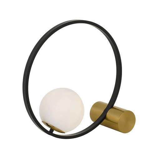 MATIAS TABLE LAMP 25wE27max H:400 D:400 d:150 InlineSwitch BLACK/ANTIQUE GOLD