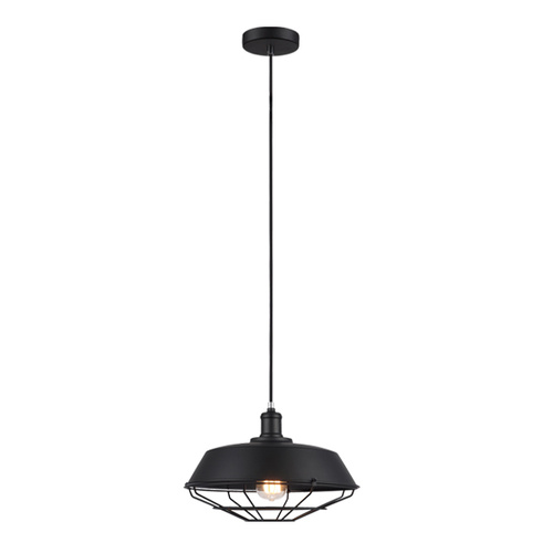 PENDANT ES Blk DOME w/cage OD360mm