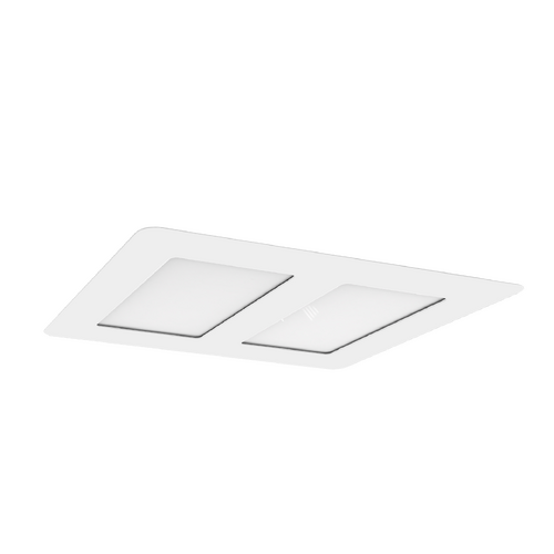 Aspire II 1000W Halogen 3 in 1 Bathroom Heater & High Extraction Exhaust Fan with LED Tricolour Panel Light White