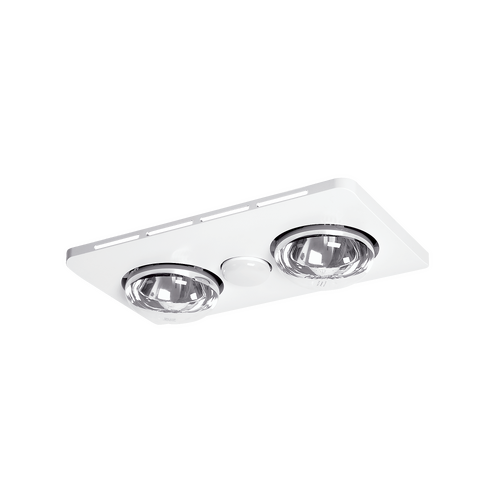 Essence 2  2 Heat 3 in 1 Bathroom Heater Exhaust Fan & 8w R63 4000K LED Light White