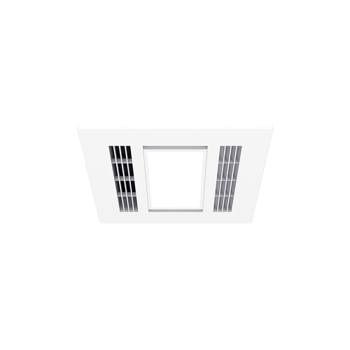 Furnace Mini 2200w PTC Fan Forced Heat 3 in 1 Bathroom Heater Exhaust Fan with 18w Tricolour Light White