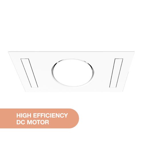 Quasar DC 2200w PTC Fan Forced Heat 4 in 1 Bathroom Heater Exhaust Fan with 24w Tricolour Light White