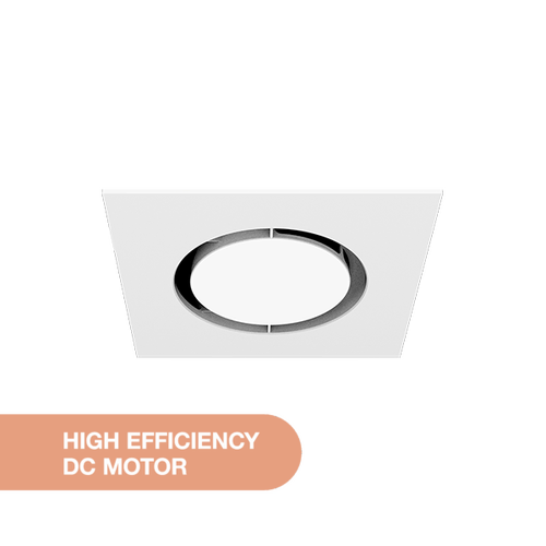 Quasar Mini DC 2200w PTC Fan Forced Heat 4 in 1 Bathroom Heater Exhaust Fan with 20w Tricolour Light White