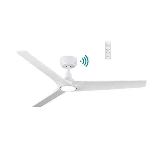 Cordoba DC 1320mm 3 ABS Blade WIFI & Remote Control Ceiling Fan with Variable Dim 15w CCT LED Light Matt White
