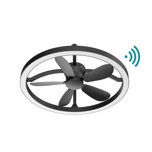 Catalina DC 500mm CTC WIFI & Remote Control Ceiling Fan with Variable Dim 20W CCT LED Light Matt Black