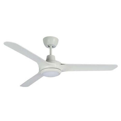Cruise 1250mm 3 Blade ABS Ceiling Fan with 20w Tricolour LED Light White Satin