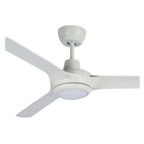 Cruise 1420mm 3 Blade ABS Ceiling Fan with 20w Tricolour LED Light White Satin