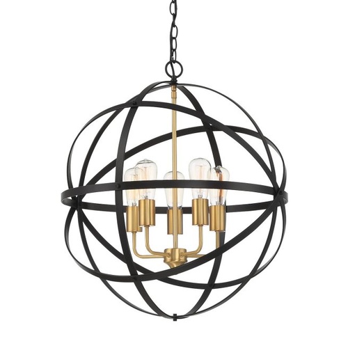 Apollo P5 BRZ/GLD 5 Light E27 60cm Orb Pendant Bronze Gold