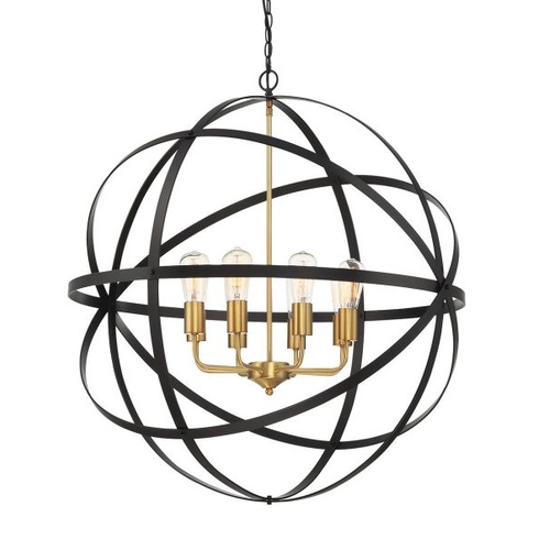 Apollo P8 BRZ/GLD 8 Light E27 90cm Orb Pendant Bronze Gold