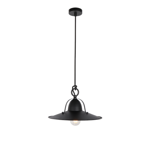 Benson S CH 1 Light Small 30cm E27 Pendant Charred