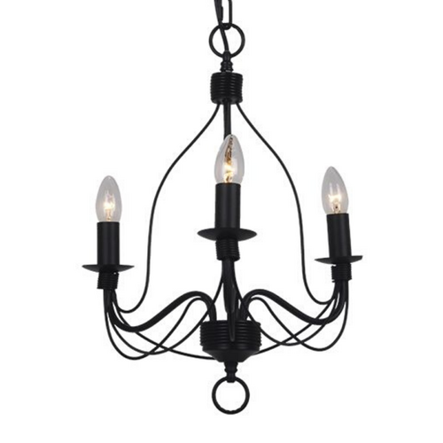 Candice P3 BLK 3 Light E14 Pendant Black