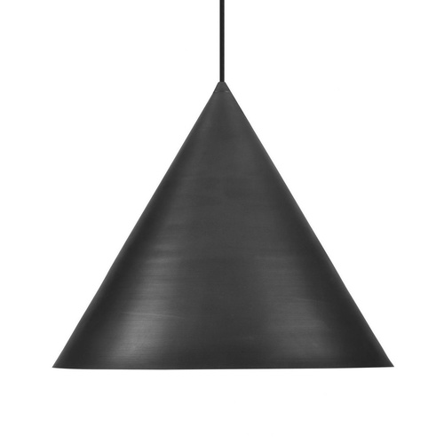 Coda P1LWBLK 1 Light Large 45cm E27 Brass Pendant Forged Black