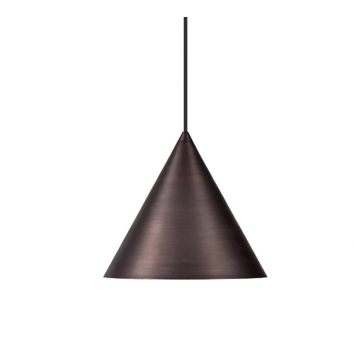 Coda P1SWBRZ 1 Light Small 28cm E27 Brass Pendant Weathered Bronze
