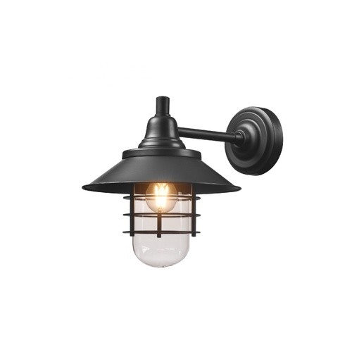 Epping BLK Brass E27 Wall Bracket Exterior Forged Black