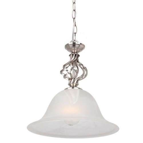 Geneva P1 Sat/Chr 1 Light 30cm E27 Pendant Satin Nickel