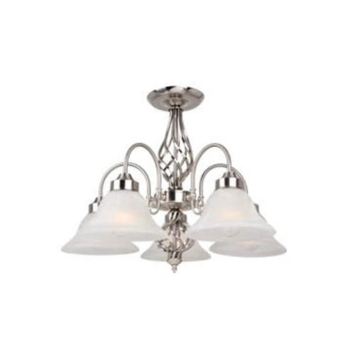Geneva P5 Sat/Chr 5 Light E27 Pendant Satin Nickel