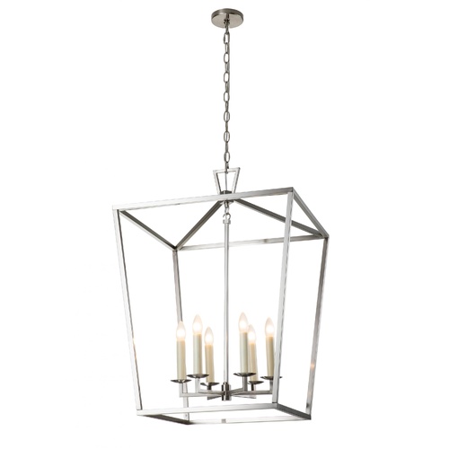 Huntley P6 6 Light 61cm E14 Lantern Pendant Satin Nickel