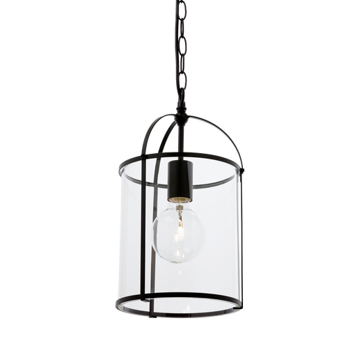 Isabella BLK 1 light 21cm E27 Lantern Black