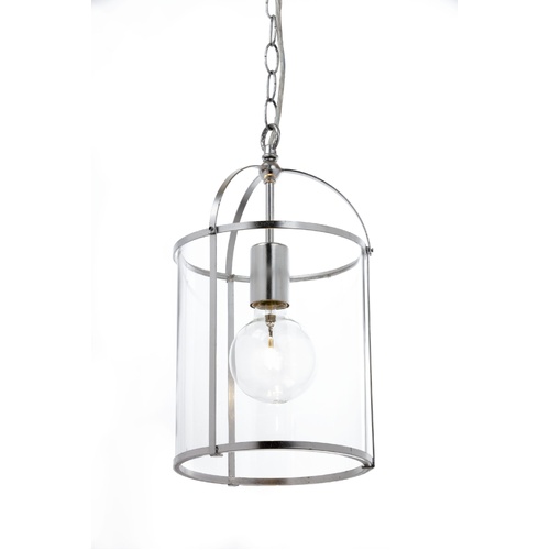 Isabella SIL 1 light 21cm E27 Lantern Silver Leaf