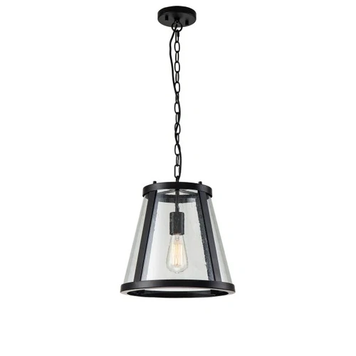Lauren P1 BK 1 Light Medium 33cm E27 Medium Pendant Black
